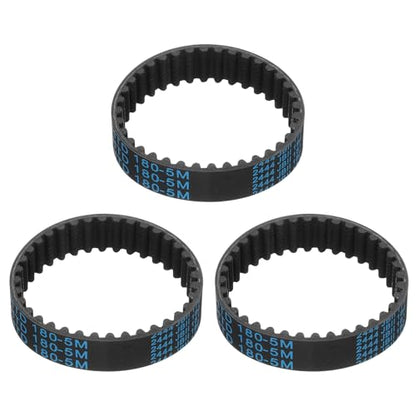 uxcell 3pcs HTD-5M Rubber Timing Belt 36 Teeth, 180mm Pitch Length x 15mm Width x 3.6mm Height, Closed Loop Pulley Timing Belt - size: 180mm
