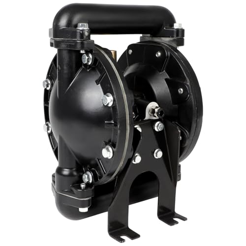 AODD Pump 1 Inch Outlet 35 GPM Air Operated Double Diaphragm Pump，QBY4-25L - color: Black, size: QBY4-25L