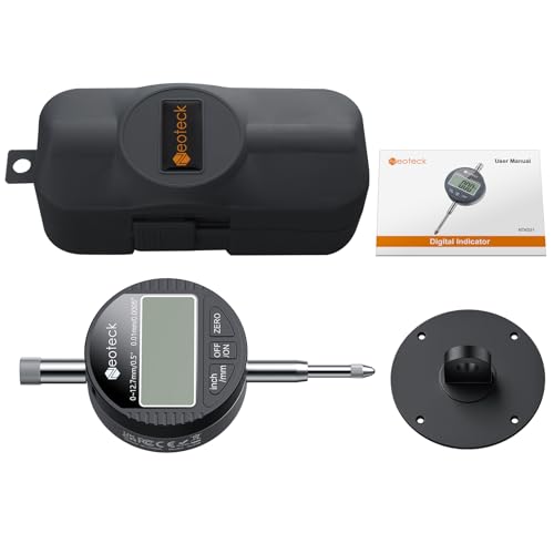 Neoteck 0-12.7mm/0.5" Digital Dial Indicator 0.01mm/0.0005" with Resolution - color: Black, size: 0-0.5''/0.0005''