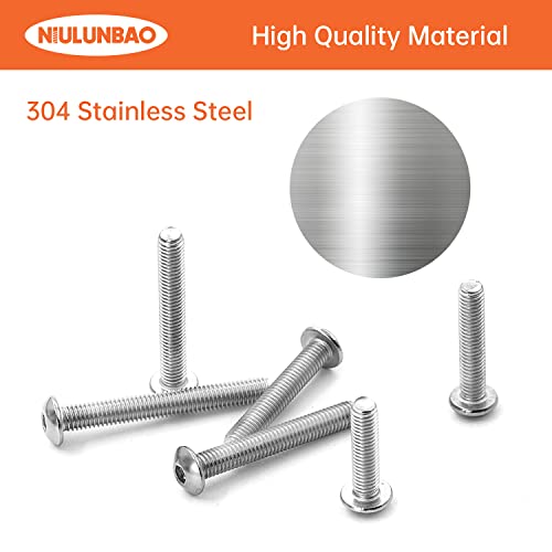 M5 x 20mm 25mm 30mm 35mm 40mm Button Head Socket Cap Screws Bolts 304 Stainless Steel Metric Machine Allen Hex Drive, Fully Threaded, Assortment Kit 50PCS - size: M5 x 20/25/30/35/40mm (50PCS)