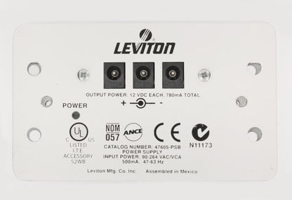 Leviton DC Power Supply for Use with Leviton SMC, 47605-PSB, White - style: DC Power