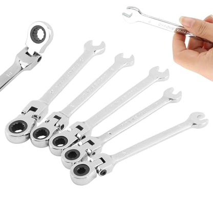 5‑Piece Flexible‑Head Ratchet Wrench Set