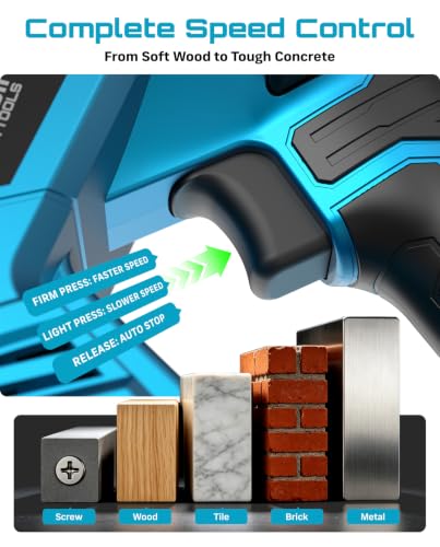 Seesii 1 inch Cordless SDS Plus Rotary Hammer Drill, 2.5J Brushless, 4-Mode