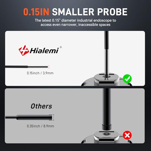 3.9mm Borescope Camera with Light, 5" Industrial Endoscope Camera