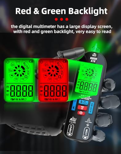 JASLEEN A1X Smart Digital Multimeter Tester Rechargeable Electrical Voltmeter, Measures Capacitance Diode Continuity Resistance V-Alert Live Check AC DC Voltage