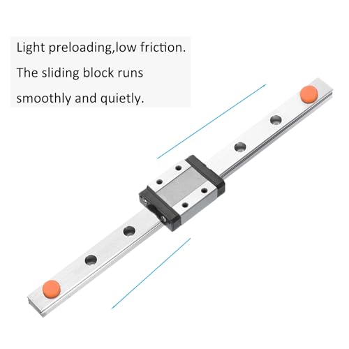 200mm Long MGN9 Miniature Linear Sliding Guide Rail with 1PCS MGN9C Stainless Steel Carriage Block for 3D Printer X, Y, Z axis and CNC Machines - color: MGN9C, size: 200mm/7.87 inches