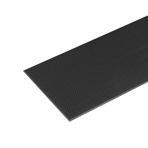 MECCANIXITY 1 Pcs Carbon Fiber Sheet 250×100×6mm Glossy Surface Pultruded Flat Carbon Fiber Board Plate Plain Weave Panel Sheet for Kites RC Airplane - size: 250×100×6mm, style: Glossy