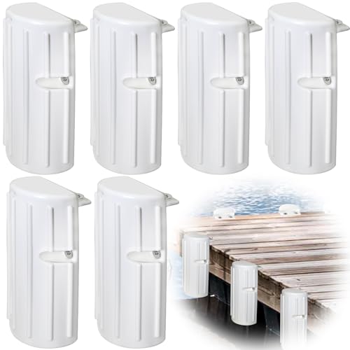 Dock Bumper Fender,Boat Dock Bumpers for Edge or Side - color: White, size: 6 Pack