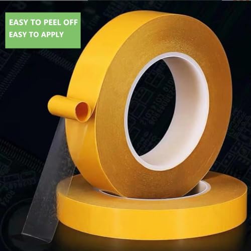 Ultra-Thin Clear Double Sided Tape 1 Inch x 82 Feet Heavy Duty Transparent Two Sided Mounting Tape for LED Strips, LCD Screen Repair, Woodworking, Crafts, Posters, Scrapbook, Clothes, Residue Free - size: 1 inch x 82 feet