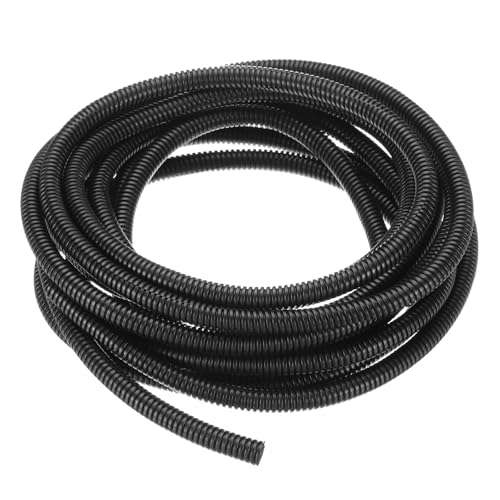uxcell 1/4 Inch x 16.5 Ft Split Wire Loom Tubing, Guard Convoluted Flex, Protective Split Cable Conduit, Flexible Wire Protector Tubing, Electrical Cord Cover, Black - color: Black, size: 1/4 Inch x 16.5 Ft