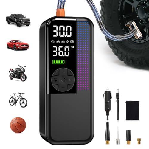 WEOLULI 150PSI Portable Cordless Tire Inflator Air Compressor - color: Black, style: 10000mAh