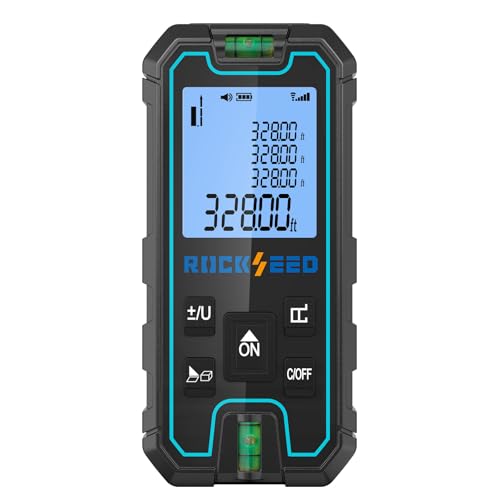 Laser Measuring Tool 165 Feet, RockSeed Portable Laser Measure, Digital Distance Measurement with 2 Bubble Levels, Laser Tape Measure with 5 Units Conversion - color: Deep Blue