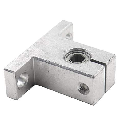 Sydien 2Packs SK10 Linear Rail Shaft Clamping Guide Support CNC Linear Motion Ball Slide with 5mm Bore Bearing