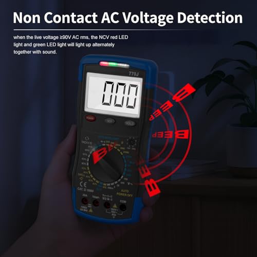 1000V Megohmmeter 0.1MΩ-20GΩ Insulation Resistance Tester and 2000 Counts Digital Multimeter AC/DC Voltage Tester with Auto-Range, Backlight LCD, Data Hold for Household Electrical Maintain