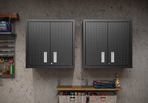 Manhattan Comfort Fortress Storage Units, Charcoal Gray - color: Charcoal Gray, style: Dual Floating