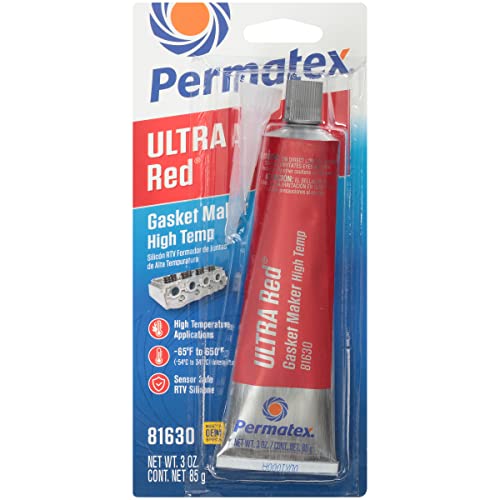 Permatex 81630 Ultra Red High Temperature Gasket Maker, 3 oz - size: 3 Fl Oz., style: Ultra Red