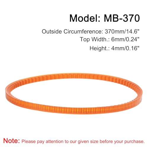 uxcell 4pcs MB Series Standard Sewing Machine Belts MB-370 Motor Drive V Belt, 370mm / 14.6" Outside Circumference - size: MB-370