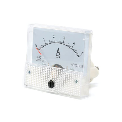 85C1 DC Pointer Ammeter Analog Current Voltmeter Measuring Panel 65 * 56MM 0-5A Ammeter Analog Panel Meter DC 85C1 5A - color: DC 5A