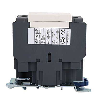 AC Contactor, New Electric AC Contactor, LC1D40 NEW Electric 50/60Hz 3 Poles Coil AC Contactor 220V 40A Industrial Electric AC Contactor Outdoor High Sensitivity Industrial Electric