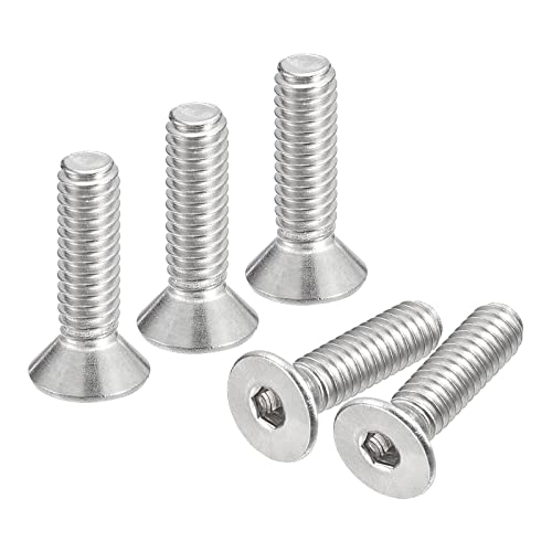 uxcell #8-32x5/8 Flat Countersunk Head Socket Cap Screws, 50Pcs 304 Stainless Steel Hex Socket Flat Head Screws, Full Thread, Countersunk Bolts - size: #8-32x5/8"