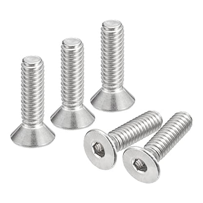 uxcell #8-32x5/8 Flat Countersunk Head Socket Cap Screws, 50Pcs 304 Stainless Steel Hex Socket Flat Head Screws, Full Thread, Countersunk Bolts - size: #8-32x5/8"