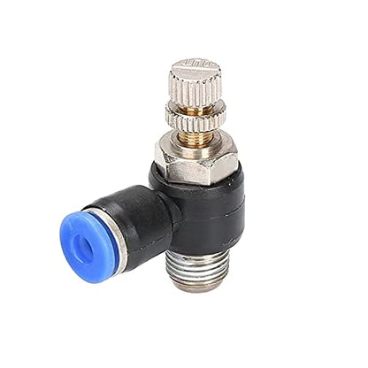 Push to Connect Air Flow Control Valve 10mm Tube OD x 1/2" Male BSP 5pc - color: Pack of 5, size: 0.39" OD x 1/2" Thread