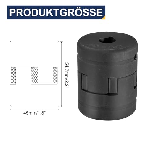 uxcell 1/2" to 7/8" L075 Flexible 3-Piece L-Jaw Coupling Coupler Set & Buna-N NBR Rubber Spider for Log Splitter Hybrid Equipment - size: 1/2" to 7/8"