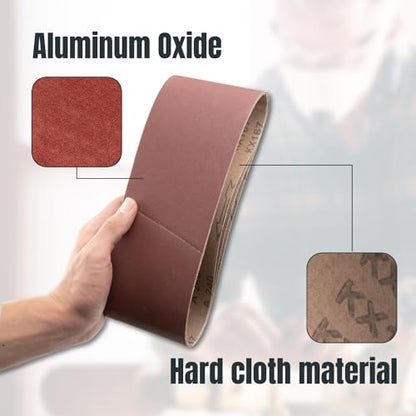 POWERTEC 3 x 21 Inch Sanding Belts, 10PK, 40 Grits Aluminum Oxide Sandpaper, 3x21 Sanding Belt for Portable Belt Sander, Woodworking, Paint Sanding, Metalworking, Rust Removal, Polishing (110460) - style: 40 Grit