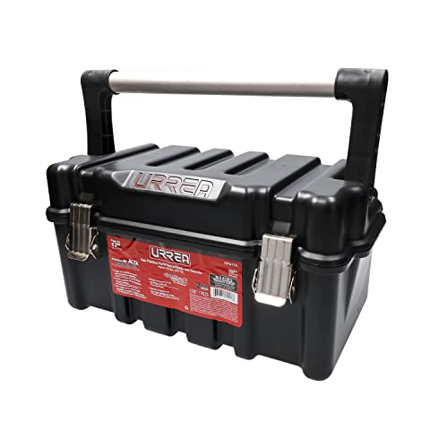 URREA Tool Box - 17" x 9.5" x 8.5" Heavy-Duty Mobile Tool Carrier with Reinforced ABS Moulded Design & Removable Tray - CPU17A - size: 17" x 9.5" x 8.5"