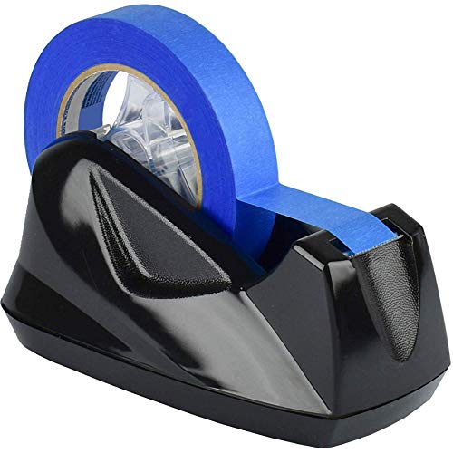 Acrimet Desktop Tape Dispenser Jumbo Size, Non-Skid Base, Plastic, Black - color: Black / Black