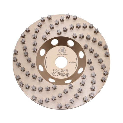 6" ComeFloor Diamond Grinding Cup Wheel for Concrete & Masonry, 77 Aggressive Star Segments, 30/40 Grit, 19mm Arbor Hilti DG150 - style: 6"19mm arbor