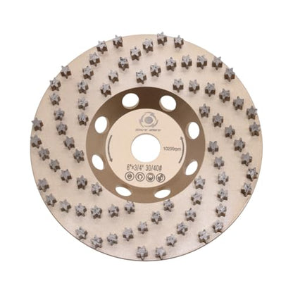 6" ComeFloor Diamond Grinding Cup Wheel for Concrete & Masonry, 77 Aggressive Star Segments, 30/40 Grit, 19mm Arbor Hilti DG150 - style: 6"19mm arbor