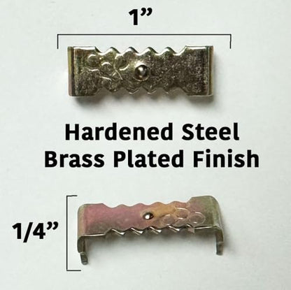 Premium Quality 1" Brass Plates Nailess Sawtooth Hanger - 50 Pack