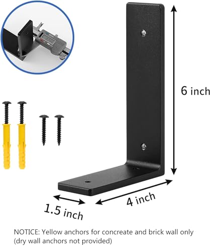 6"x 4"Shelf Brackets, die-cast Formation, Vertical Angle, Premium Alloy Metal Heavy Duty Shelf Bracket, high Strength Mounting Hardware Included, Corner Brace Joint,Pack of 4 ,6 INCH x4 INCH(No Beam) - size: 6 INCH x 4 INCH (No Beam)