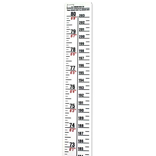 Height Rule – Fractional/Metric – 80 Inch/203 Centimeter Long – White