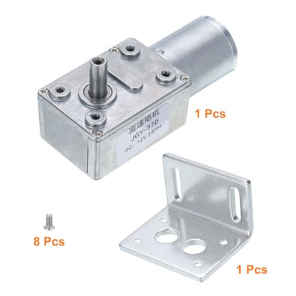 MECCANIXITY DC 12V High Torque Turbine Worm Geared Motor with 6mm Shaft 3RPM Geared Motor Gear Box Reduction Motor for Boat, Car, Fan, Home Appliance - style: 3 RPM