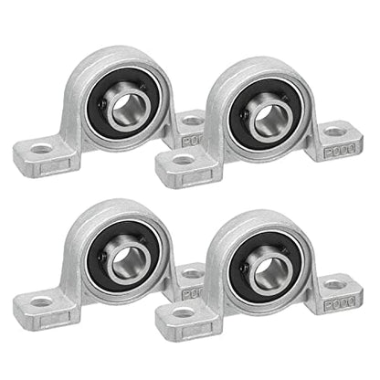 4Pcs 10mm Pillow Block Bearing 0.39" Bore Diameter Mounted Pillow Block KP000 Bearing Block - size: KP000-4pcs