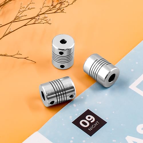 2Pcs Flexible Shaft Coupling 6mm to 8mm Shaft Aluminum Casing, 25mm Length 19mm Diameter Motor Coupler for 3D Printer - size: 6mm to 8mm