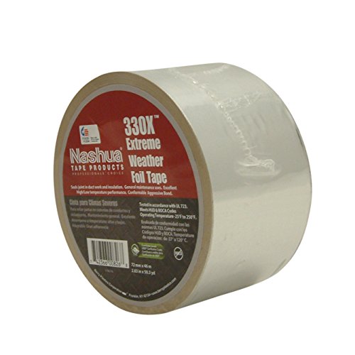Nashua-652064B Aluminum Extreme Weather Foil Tape, 3.5 mil Thick, 46m Length, 72 mm Width