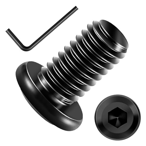 Mywish M10 x 16mm 20Pcs Flat Head Hex Socket Cap Screws Bolts, 304 Stainless Steel Furniture Bolts Full Thread & Hex Spanner, Black Oxide - color: Black-M10, size: 16mm