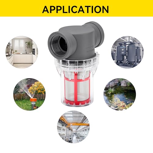 1'' Female NPT in-Line Strainer - Garden Hose Filter for High Pressure Washer, Sediment Filter with 200 Mesh Stainless Steel Screen (1'' 200 Mesh) - style: 1'' 200Mesh