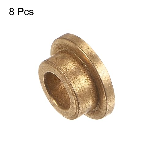 HARFINGTON 8pcs Flange Bearing Sleeve 6mmBore,10mmOD,6mm L,Bronze Bushing - size: 6mm x 10mm x 6mm