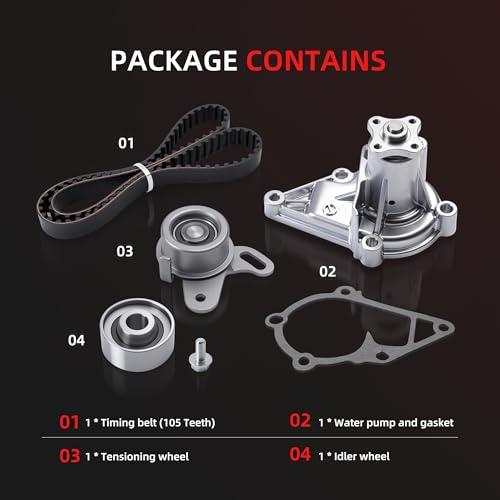Engine Timing Belt Kit with Water Pump for Kia Rio 2006-2011 - size: for Accent/ Rio/ Rio5