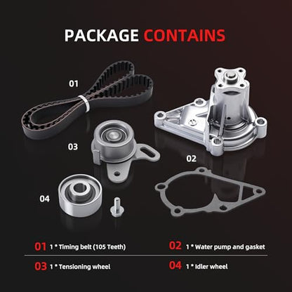 Engine Timing Belt Kit with Water Pump for Kia Rio 2006-2011 - size: for Accent/ Rio/ Rio5