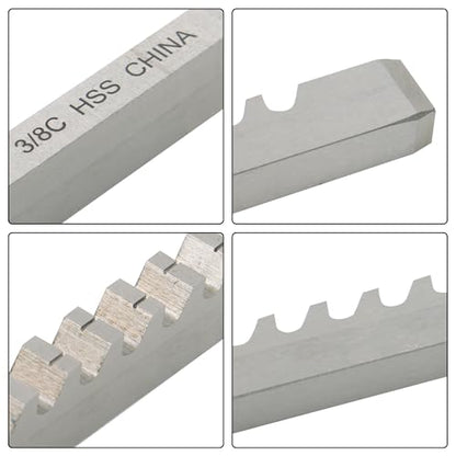 3/8 C Standard HSS Keyway Broach 3/8 X 11-3/4 Inch Cutting Tool