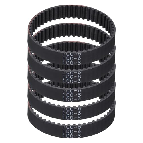 MECCANIXITY 5Pcs 100mm GT-2 Timing Belt 6mm Width 2mm Pitch Closed Loop - size: 100mm