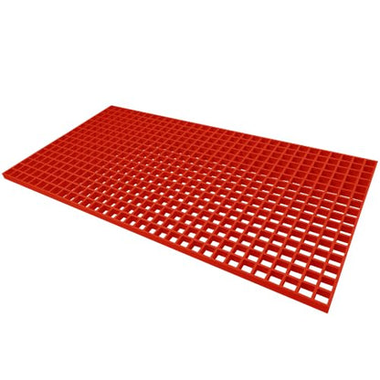 Agfabric 24x48x1in Fiberglass Grating Cover, Heavy Duty FRP Cover for Car Wash, Trench Drain, Driveway Patio Drain Channel, Wearproof, Rustless, Prevent Debris Blocking Channels, Red, 1pc - color: Red, size: 2ftx4ft x 1in