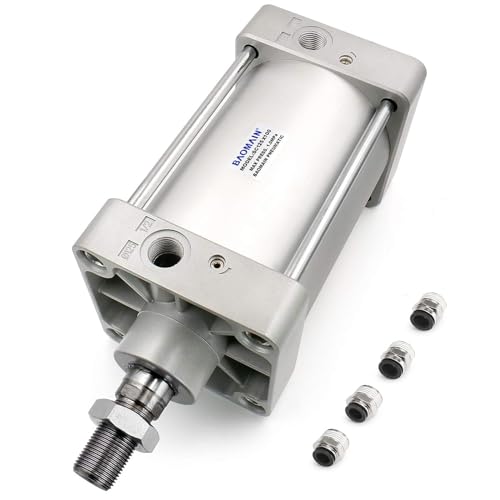 BAOMAIN Pneumatic Air Cylinder 5" Bore 4" Stroke SC125x100 - size: Stroke 3.94 inch(100mm)