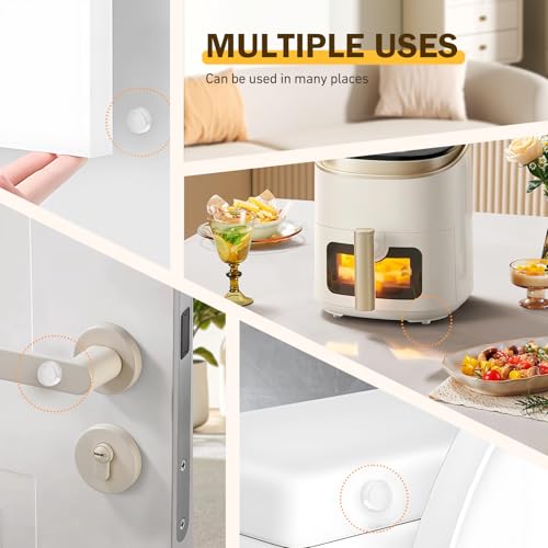Silicone 320 Pcs Cabinet Door Bumpers Round, Self Adhesive Bumpers - size: 320
