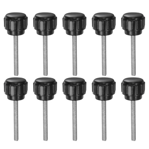 uxcell 8pcs Knurled Clamping Knobs M3 x 25mm Metric Male Thread 14mm Head - size: M3 x 25mm x 14mm